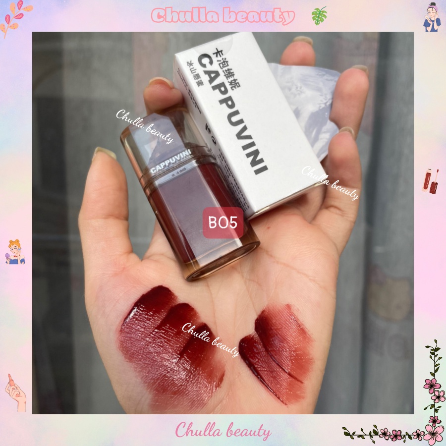 Son bóng CAPPUVINI núi băng  dưỡng ẩm mềm môi căng mọng Light Sensitive Jelly Lip Oil
