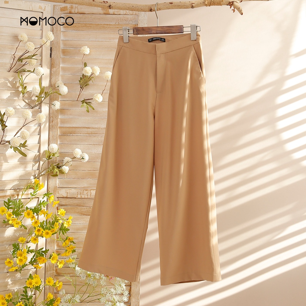 Quần Culottes Không Li Ống Rộng MOMOCO Basic Culottes Chất Liệu Tuýt Si Đứng Phom Thanh Lịch A2914