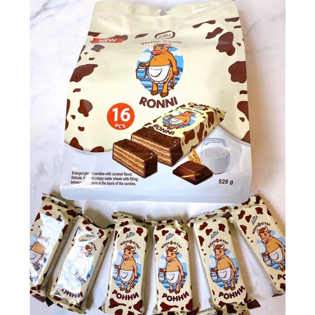 Bánh xốp chú bò Roni 500g