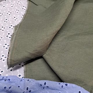 Vải linen tưng ướt màu rêu