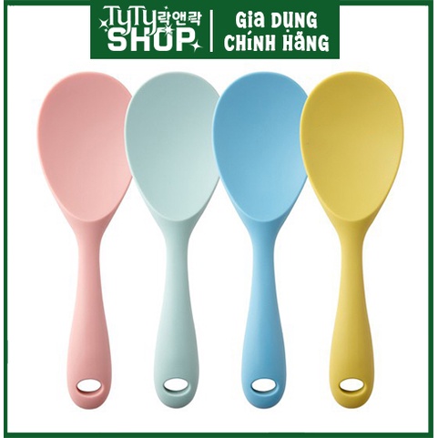 Muôi múc cơm vá xới cơm Lock&Lock bằng nhựa bọc Silicone chịu nhiệt độ cao CKT207