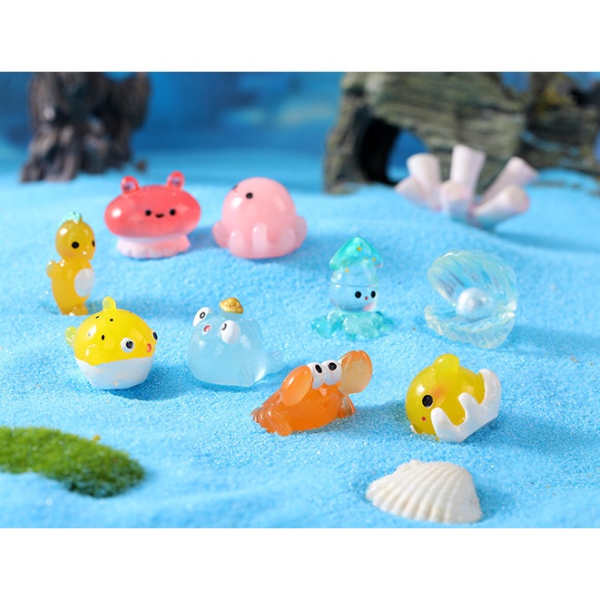 Mô hình các loài sinh vật biển trang trí terrairum, chậu cá thủy sinh