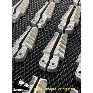 Gác chân Honda nhôm CNC + Cốt xỏ chân Inox gắn cho các dòng xe HONDA phổ thông trên thị trường