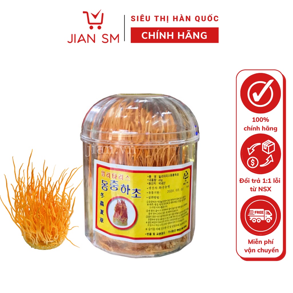 Đông trùng hạ thảo tươi dạng sợi Hàn Quốc 45g