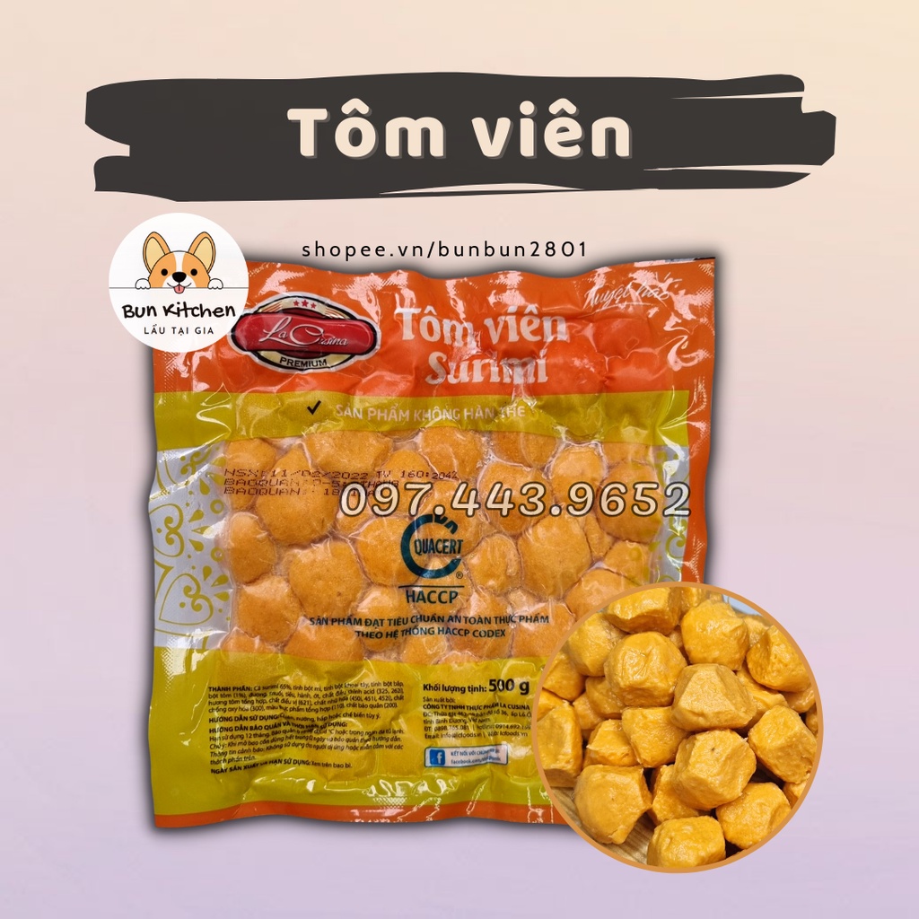 Tôm viên - Viên chiên xiên que, viên thả lẩu Việt