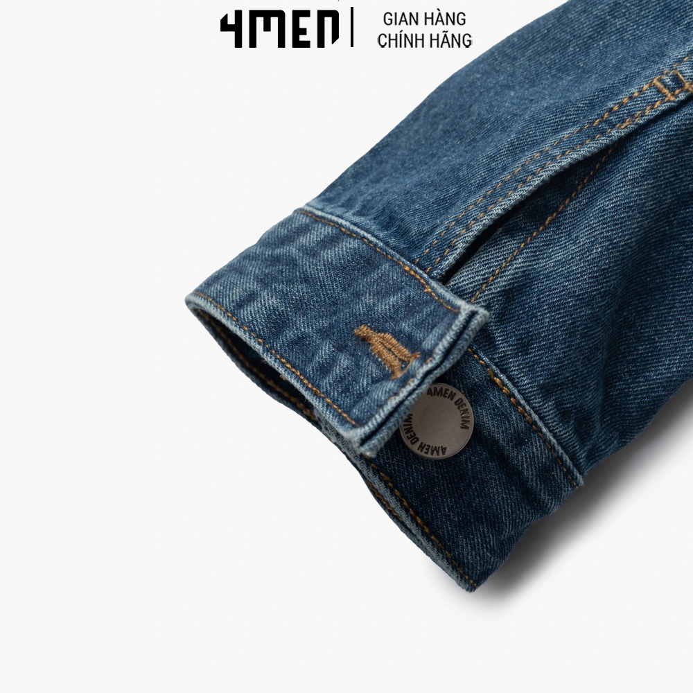 Áo Khoác Nam Jeans Regular Minimalism 4MEN AK048 cá tính, phong cách, chống nắng, bền màu đẹp, hiện đại