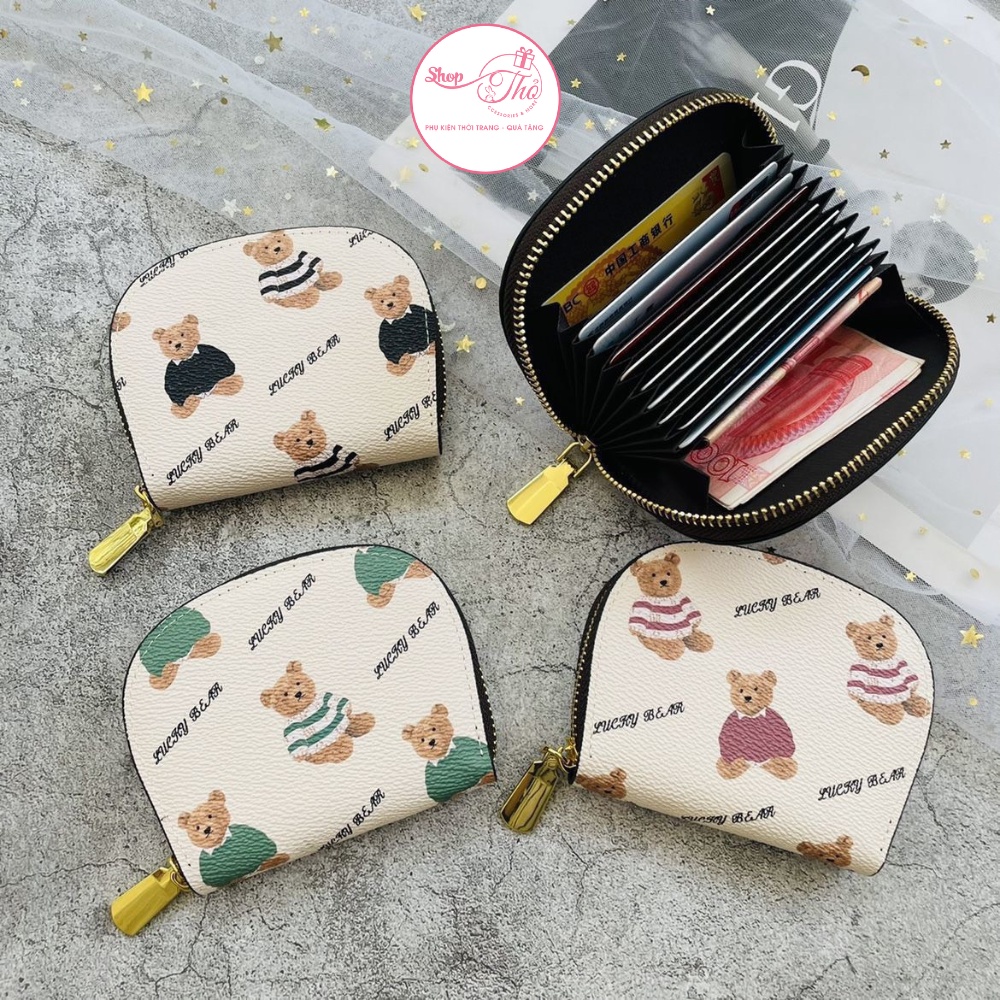 Ví Đựng Thẻ Nhiều Ngăn Họa Tiết Xinh Xắn Dễ Thương - Shop Thỏ - Chất Lượng-Phụ Kiện Thời Trang Châu Đốc-An Giang