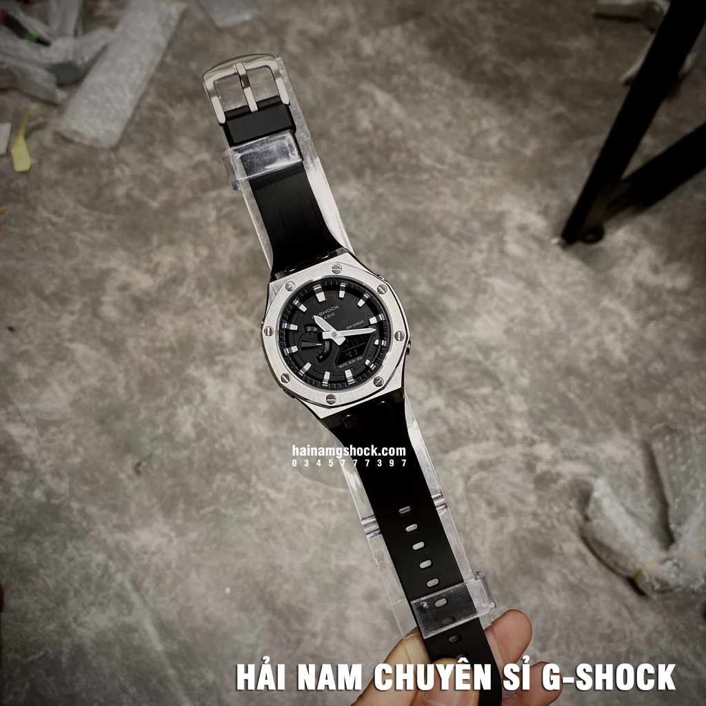 Đồng hồ nam G-SHOCK GM-2100-1A Custom Camouflage Sliver | GM-2100 Custom | GM 2100 Rainbow | Full phụ kiện.