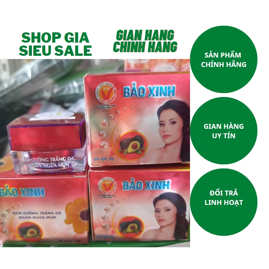 Kem bảo xinh Dưỡng Trắng Da Ngăn Ngừa Mụn 10g.20g