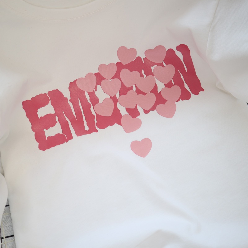 Áo Thun Ngắn Tay In Chữ Thời Trang Hàn Quốc