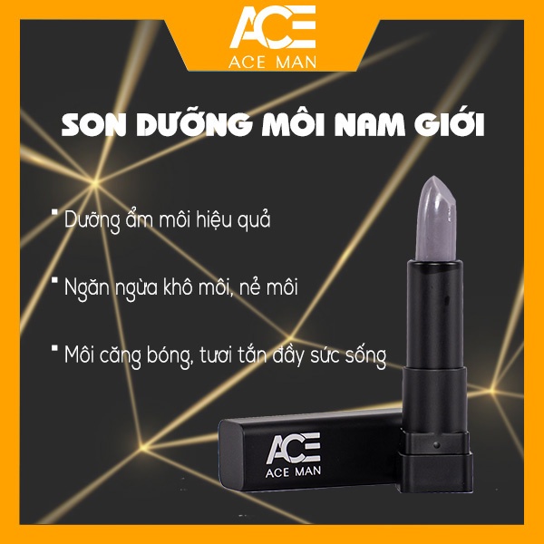 COMBO son dưỡng môi nam giới 4g và xịt thơm miệng kissing spray ACEMAN 10ml unisex