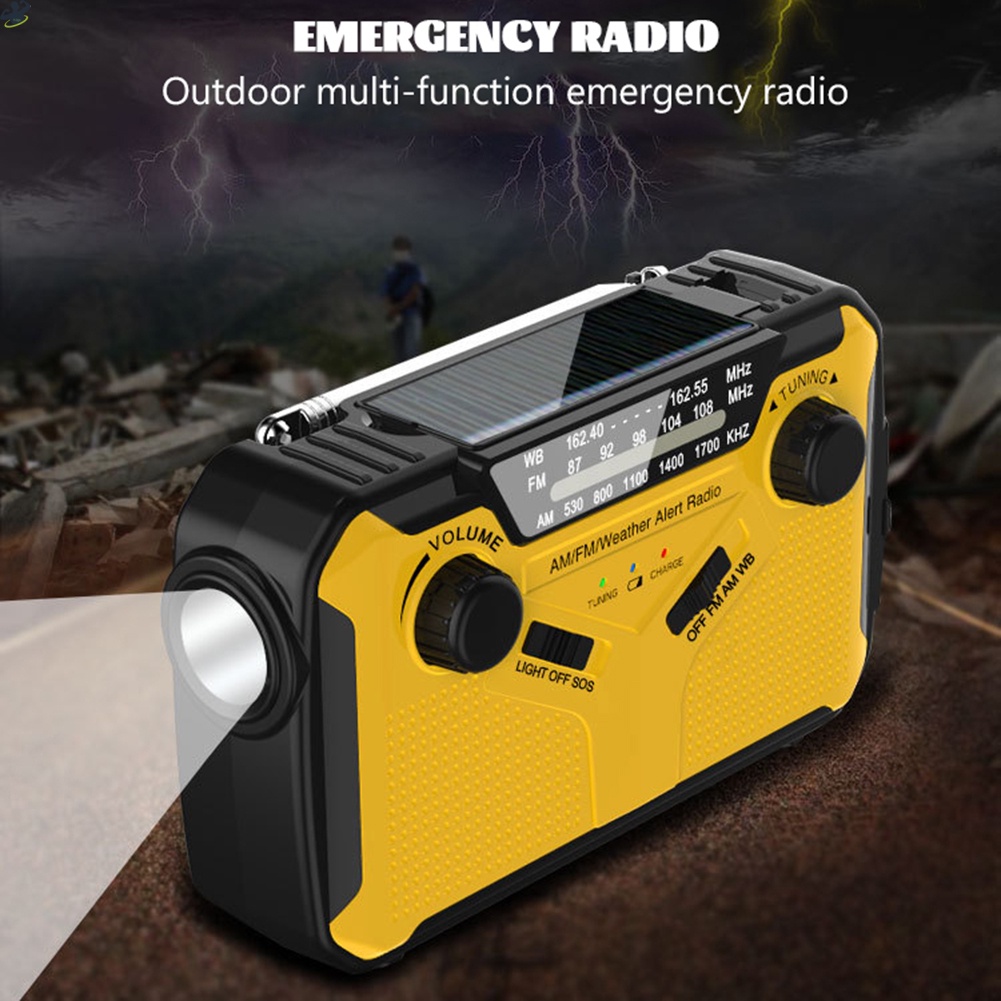 Radio Năng Lượng Mặt Trời Cầm Tay Kèm Chức Năng Sạc Điện Thoại Tiện Dụng