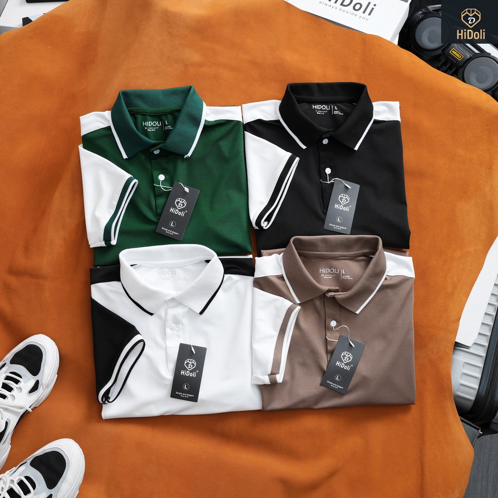 Áo thun POLO nam thiết kế SỌC VAI chất liệu vải cotton cá sấu mềm mịn, thoáng mát tay ngắn sang trọng MANSTORE 02