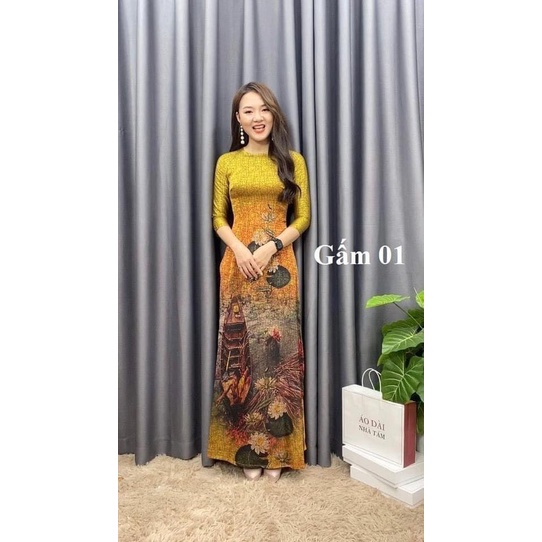 Áo dài lụa gấm