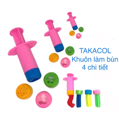 Bộ ống làm bún spaghetti cuộn kem và nhiều hình dạngchơi bột nặn đất nặn an toàn