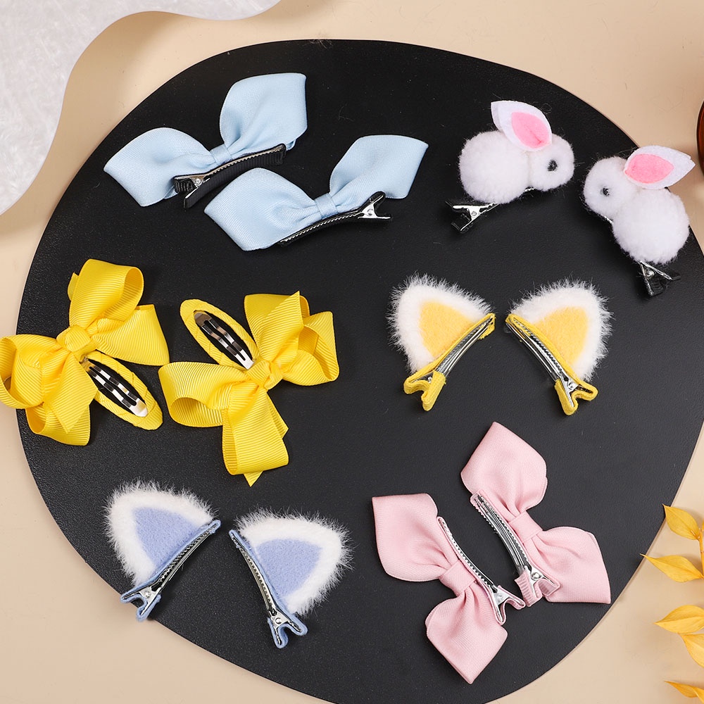 Set 2 kẹp tóc KIDSBOWS thiết kế tai mèo hoạt hình dễ thương xinh xắn dành cho bé gái