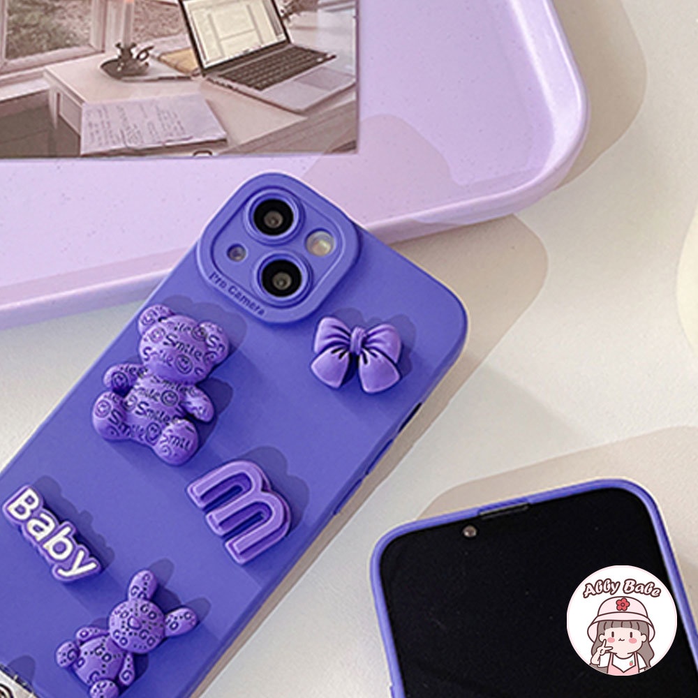 Ốp Điện Thoại TPU Mềm Hình Gấu 3D Chống Mồ Hôi Cho IPhone 14 Pro Max 11 7Plus 13 12 11 Pro Max X XS