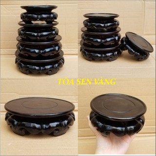 Đế gỗ tròn, đôn gỗ kê tượng, vật phẩm phong thủy, thờ cúng, có nhiều kích thước