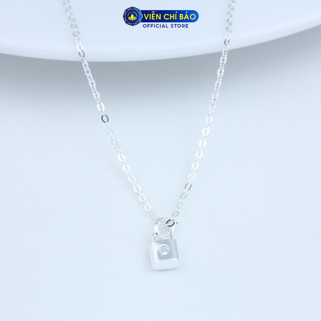 Dây chuyền hình khoá chất liệu bạc 925 thời trang phụ kiện trang sức nữ Viễn Chí Bảo D400856