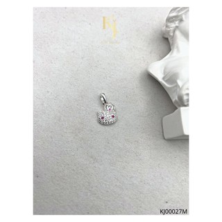 Mặt dây chuyền bạc ý 925 mèo kitty đính đá - kj00027m