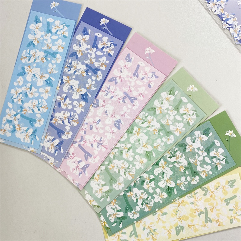 12 mẫu hình dán sticker hoa lily hoa hồng kim tuyến decor toploader