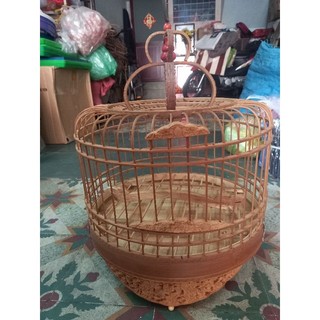 lồng tre chạm nuôi chim cu