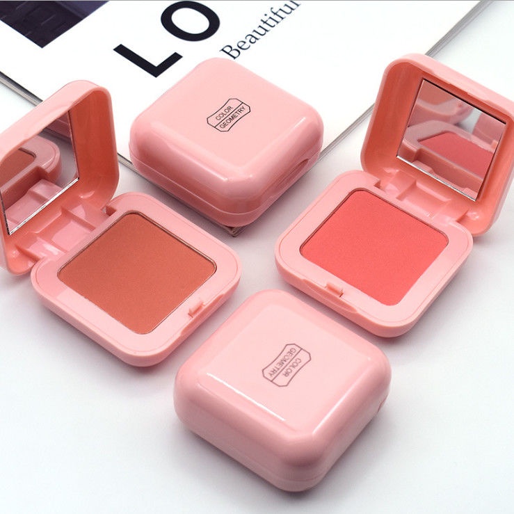 Phấn Má Hồng Đơn Sắc Mini Hình Vuông Màu Sắc Tự Nhiên