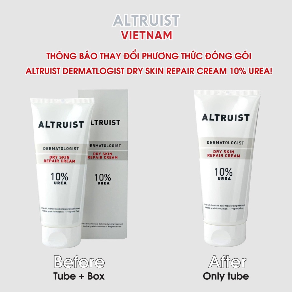 Kem dưỡng ẩm phục hồi da dành cho da khô Altruist Dry Skin Repair Cream Urea 10% 200ml