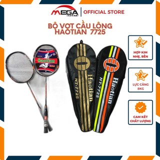 Bộ Vợt Cầu Lông, Vợt đánh cầu Haotian HT-7725 khung hợp kim nhôm nhẹ dành cho người tập chơi