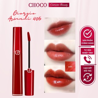 Son Armani Lip Glaze màu 405 Sultan - Đỏ cam Siêu mềm môi, cấp ẩm, dưỡng môi
