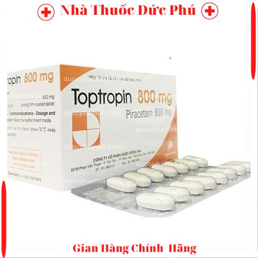 Toptropin - Piracetam giúp lưu thông máu đưa máu lên não - Hộp 150v b .