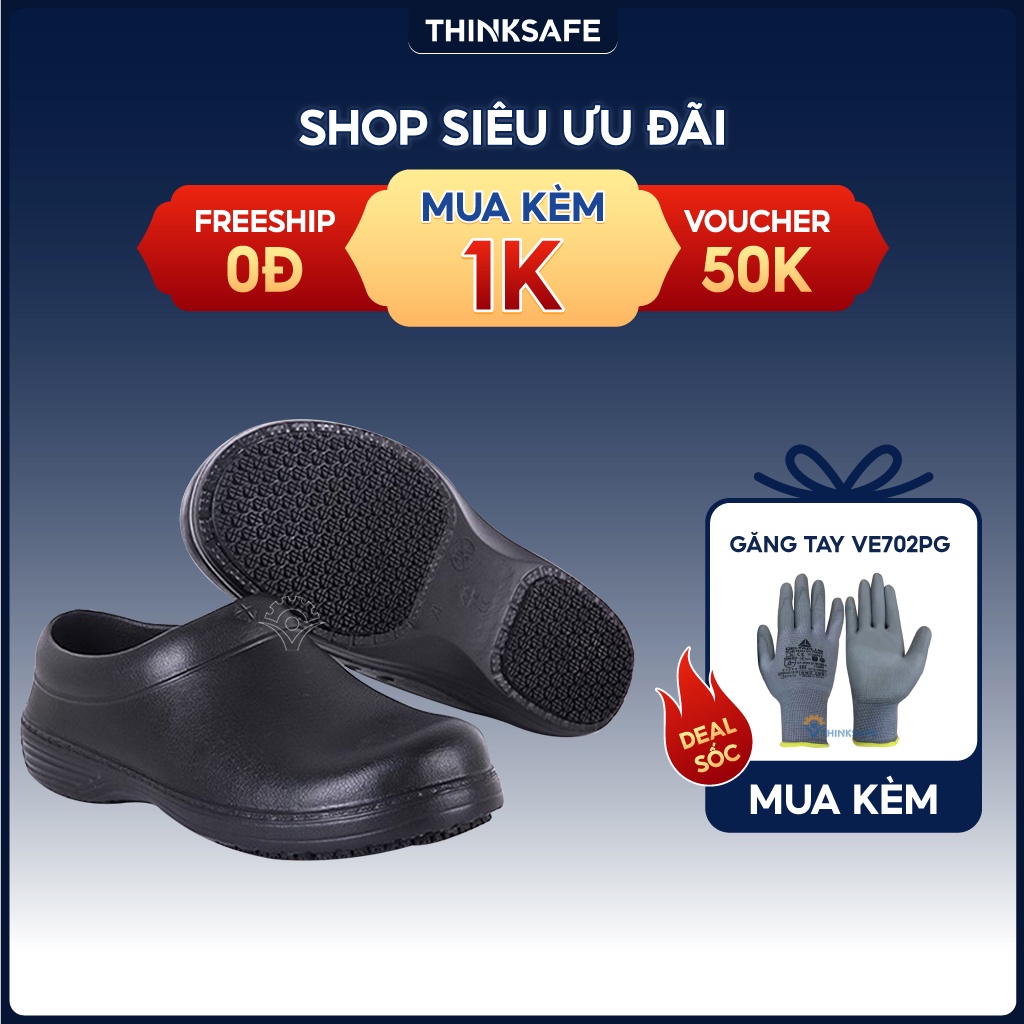 Giày bảo hộ phòng sạch nhà bếp HESTIA chống trơn trượt, siêu nhẹ, thoáng khí, chuyên dụng cho phòng sạch - Thinksafe