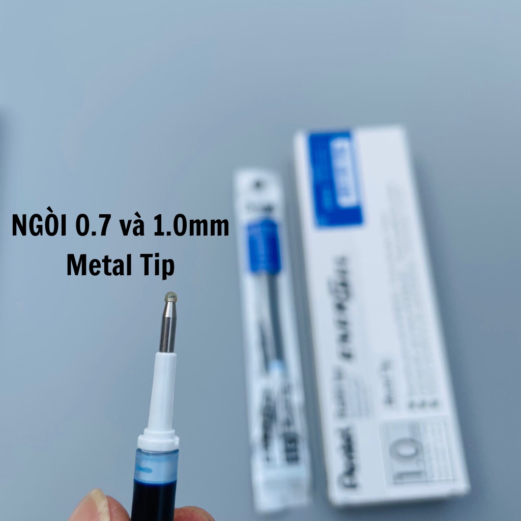 Ngòi bút gel Pentel nét 0.5/ 0.7/ 1.0mm, ruột thay thế bút Pentel energel các màu xanh/ đỏ/ đen