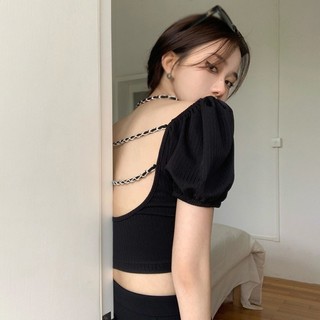 [ CHUBBY BIGSIZE ] ÁO CỔ V PHỐI XÍCH BIGSIZE