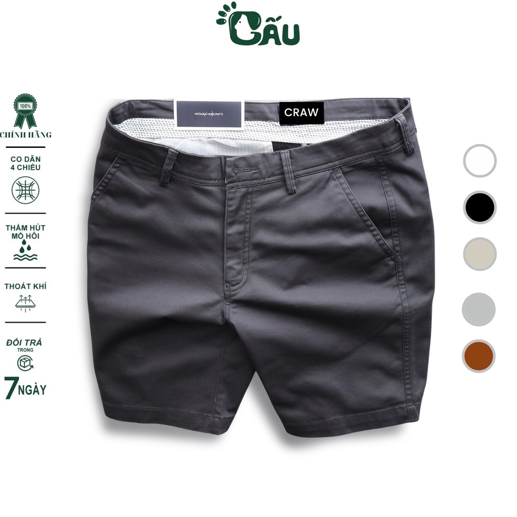 Quần short nam Gấu 194 chất kaki siêu dày dặn, sang chảnh form gerular fit - KR