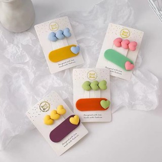 Set kẹp tóc hàn quốc, kẹp tóc mái cute (set 2 chiếc)
