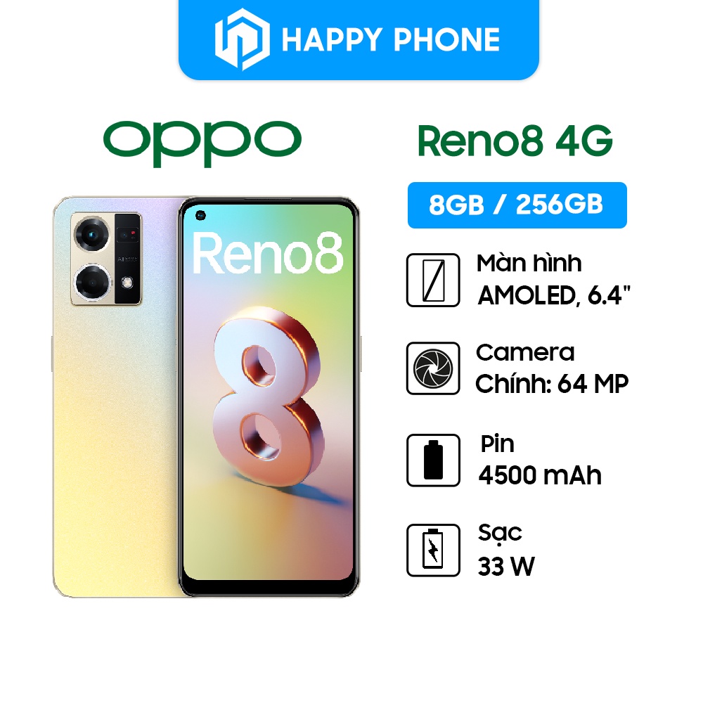 Điện Thoại Oppo Reno8 - Hàng Chính Hãng, Mới 100%, Bảo Hành 12 Tháng
