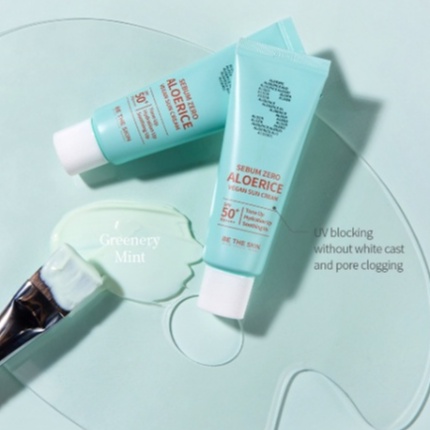 Kem chống nắng mỏng nhẹ Be The Skin sebum zero aloerice vegan sun cream 50ml