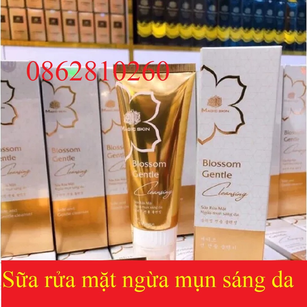 Sữa rửa mặt dịu nhẹ MAGIC SKIN MAGICSKIN 👍 Blossom Gentle Cleansing 👍 NGỪA MỤN SÁNG DA ✔ CHÍNH HÃNG