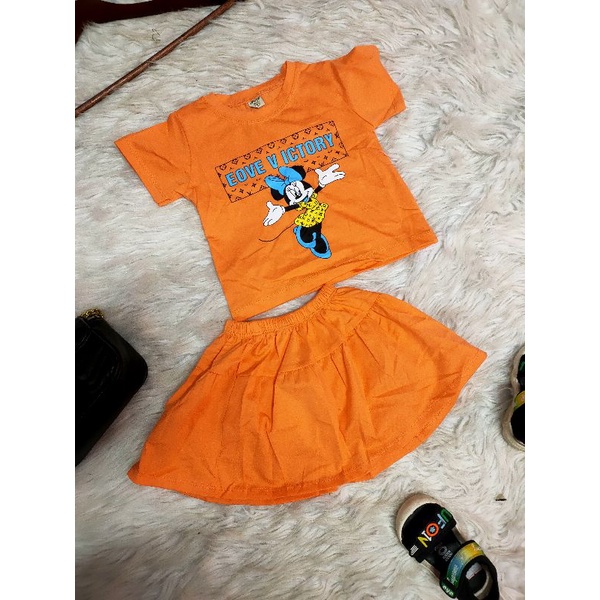 Bộ đùi,váy quần bé gái thun cotton 100% chính phẩm hàng shop size nhí(dưới 22kg)