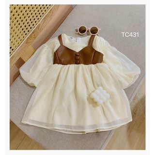 Đầm voan tơ phối ngực cho bé 8-20kg