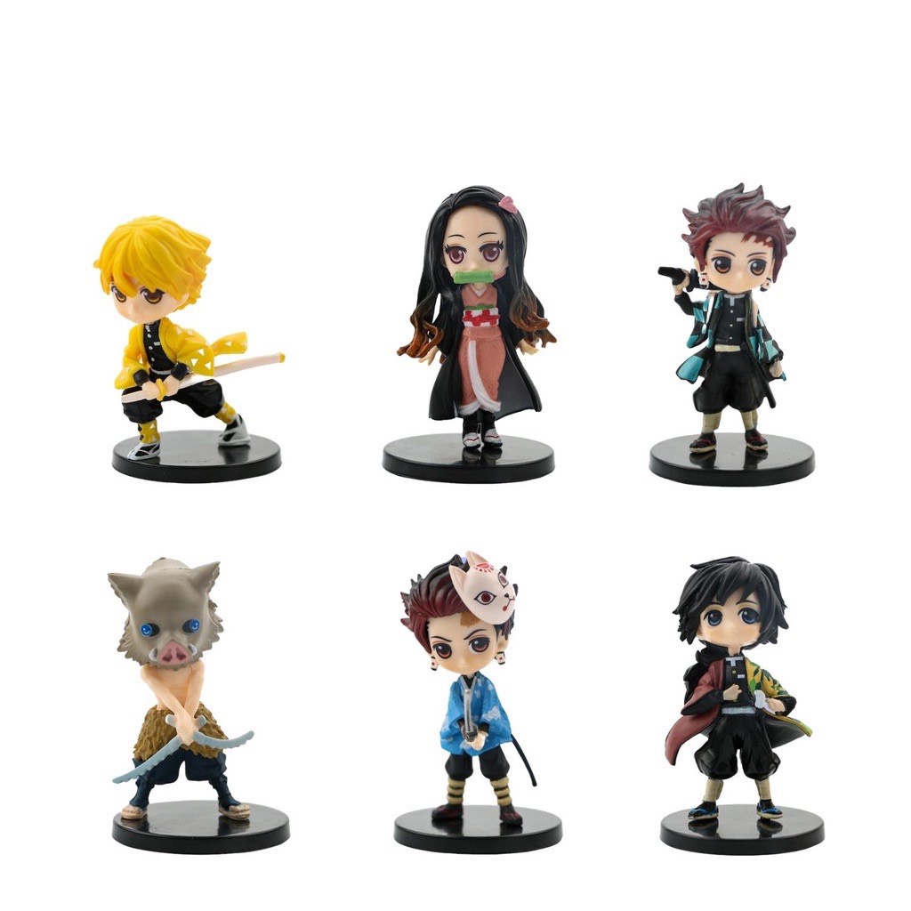Set 6 Mô hình nhân vật Kimetsu no yaiba Demon Slayer hàng đẹp giá tốt