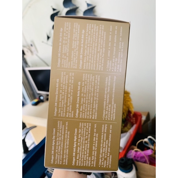 SET KEM DƯỠNG DA CHỐNG LÃO HÓA DELFANTI MILANO COLLAGEN 24K 50MLx2lo