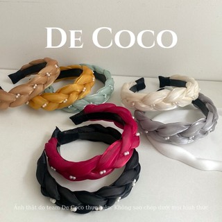 Bờm tóc nữ De Coco Nomi lụa satin đeo Tết