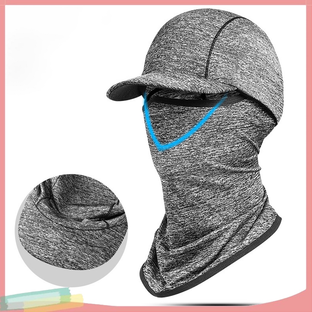 Mũ đội chống nắng có vành kèm khẩu trang che mặt cổ dành cho người đi xe đạp