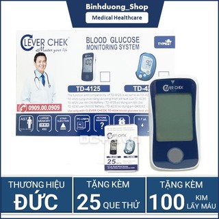 Trọn bộ Máy đo đường huyết Clever chek bảo hành trọn đời