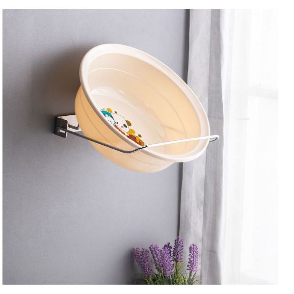 Kệ đa năng để thau chậu rổ,khăn Inox304 Nanichino dán tường phòng tắm nhà bếp