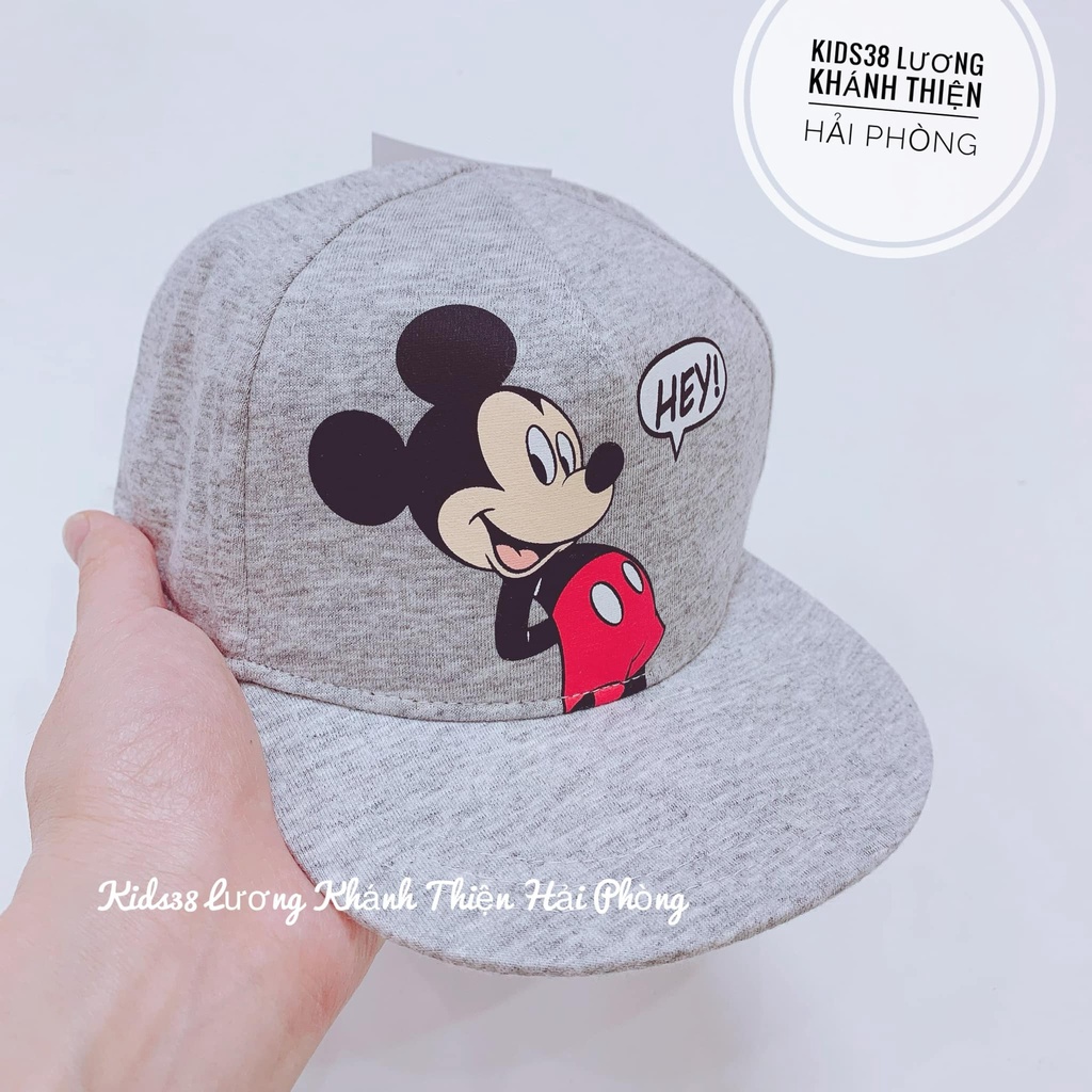 Mũ lưỡi trai xám mickey HM H&M_hàng chính hãng authentic