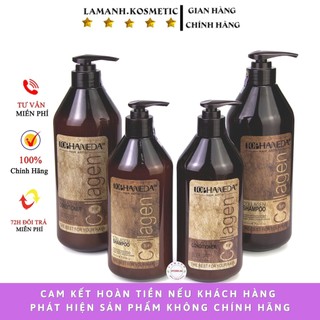 Dầu gội xả haneda colagen phục hồi tóc siêu mềm mượt hương thơm sang lưu hương cặp 500ml - 785ml