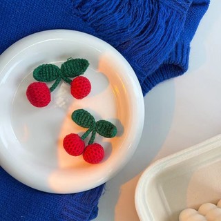 Kẹp tóc cherry 🍒 xinh yêu kẹp tóc Đan len HandMade